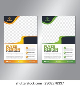 Business brochure vector design. book cover maker. A4 Flayer template