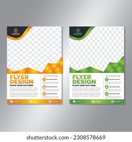 Business brochure vector design. book cover maker. A4 Flayer template