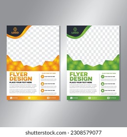 Business brochure vector design. book cover maker. A4 Flayer template