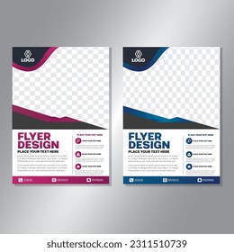 Business brochure vector design. book cover maker. A4 Flayer template