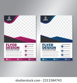 Business brochure vector design. book cover maker. A4 Flayer template