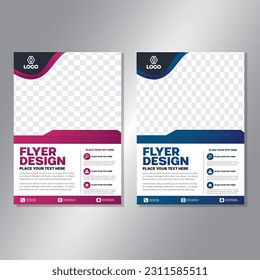 Business brochure vector design. book cover maker. A4 Flayer template