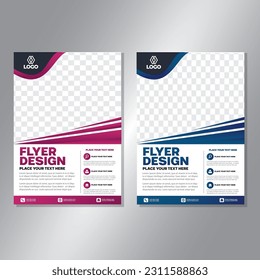 Business brochure vector design. book cover maker. A4 Flayer template