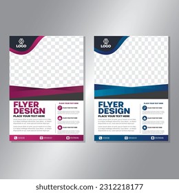 Business brochure vector design. book cover maker. A4 Flayer template