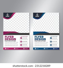 Business brochure vector design. book cover maker. A4 Flayer template