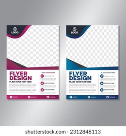 Business brochure vector design. book cover maker. A4 Flayer template