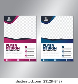 Business brochure vector design. book cover maker. A4 Flayer template