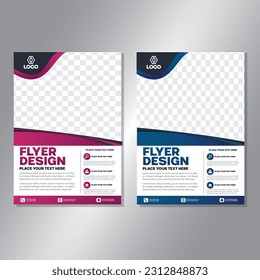 Business brochure vector design. book cover maker. A4 Flayer template