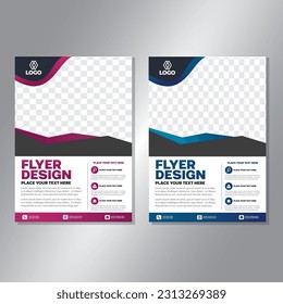 Business brochure vector design. book cover maker. A4 Flayer template