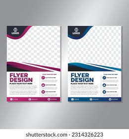 Business brochure vector design. book cover maker. A4 Flayer template