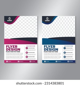 Business brochure vector design. book cover maker. A4 Flayer template