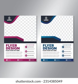 Business brochure vector design. book cover maker. A4 Flayer template