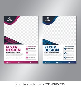 Business brochure vector design. book cover maker. A4 Flayer template