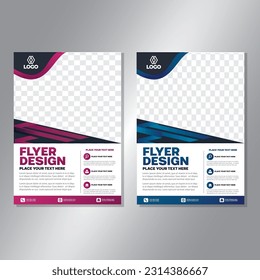 Business brochure vector design. book cover maker. A4 Flayer template