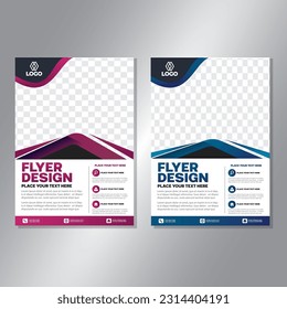 Business brochure vector design. book cover maker. A4 Flayer template