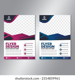 Business brochure vector design. book cover maker. A4 Flayer template