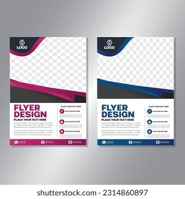 Business brochure vector design. book cover maker. A4 Flayer template