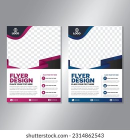 Business brochure vector design. book cover maker. A4 Flayer template