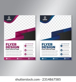 Business brochure vector design. book cover maker. A4 Flayer template