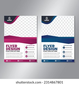 Business brochure vector design. book cover maker. A4 Flayer template