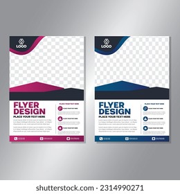 Business brochure vector design. book cover maker. A4 Flayer template