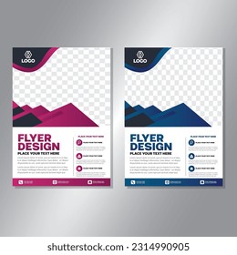 Business brochure vector design. book cover maker. A4 Flayer template