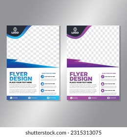 Business brochure vector design. book cover maker. A4 Flayer template