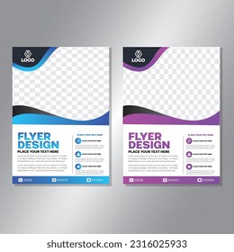 Business brochure vector design. book cover maker. A4 Flayer template