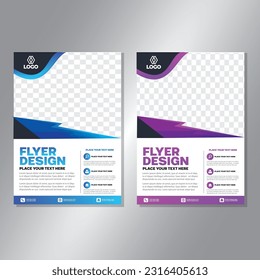 Business brochure vector design. book cover maker. A4 Flayer template