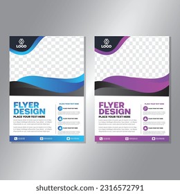 Business brochure vector design. book cover maker. A4 Flayer template