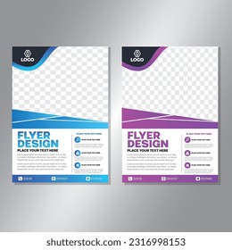 Business brochure vector design. book cover maker. A4 Flayer template