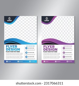 Business brochure vector design. book cover maker. A4 Flayer template