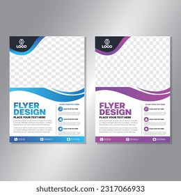 Business brochure vector design. book cover maker. A4 Flayer template