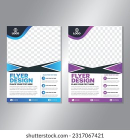 Business brochure vector design. book cover maker. A4 Flayer template