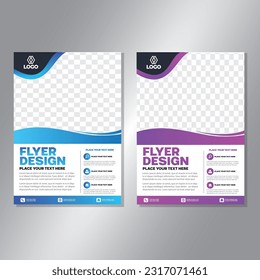 Business brochure vector design. book cover maker. A4 Flayer template