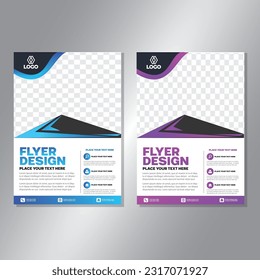 Business brochure vector design. book cover maker. A4 Flayer template