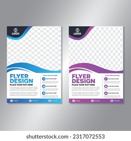 Business brochure vector design. book cover maker. A4 Flayer template