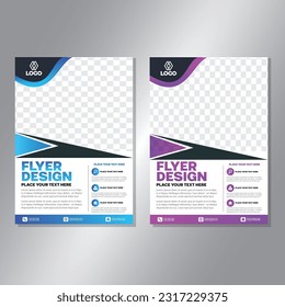 Business brochure vector design. book cover maker. A4 Flayer template