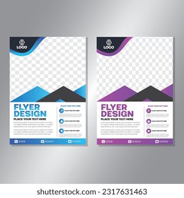 Business brochure vector design. book cover maker. A4 Flayer template
