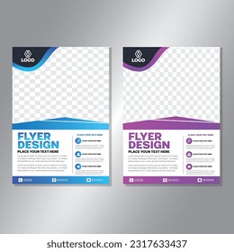 Business brochure vector design. book cover maker. A4 Flayer template