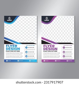 Business brochure vector design. book cover maker. A4 Flayer template