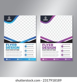 Business brochure vector design. book cover maker. A4 Flayer template