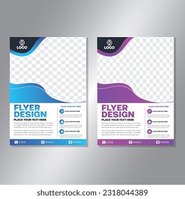 Business brochure vector design. book cover maker. A4 Flayer template