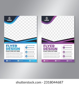 Business brochure vector design. book cover maker. A4 Flayer template