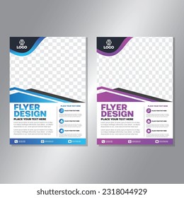 Business brochure vector design. book cover maker. A4 Flayer template