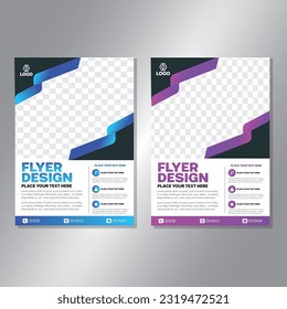 Business brochure vector design. book cover maker. A4 Flayer template