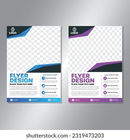 Business brochure vector design. book cover maker. A4 Flayer template