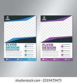 Business brochure vector design. book cover maker. A4 Flayer template