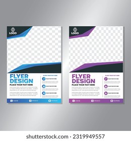 Business brochure vector design. book cover maker. A4 Flayer template