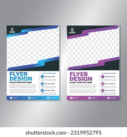 Business brochure vector design. book cover maker. A4 Flayer template